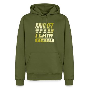 Cricket Team - Männer Premium Bio Hoodie - Khaki - Vorne - Nico (187cm)