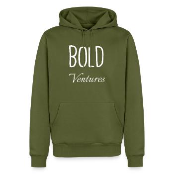 humor conquering fears funny sayings gift - Männer Premium Bio Hoodie - Khaki - Vorne - Nico (187cm)