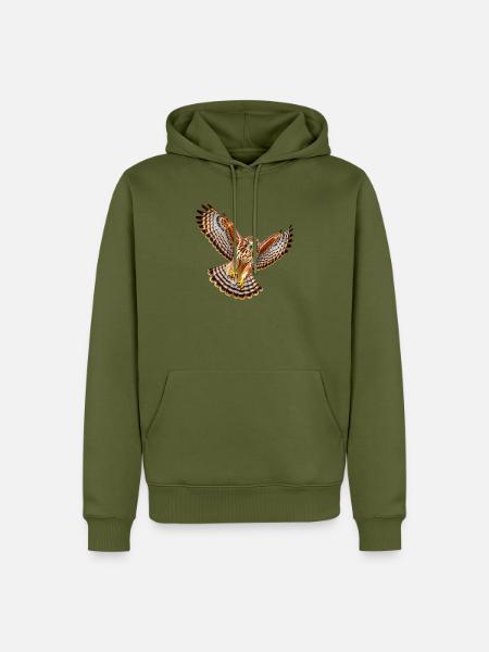Bussard - Männer Premium Bio Hoodie - Khaki