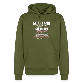STEUERFACHANGESTELLTE - Männer Premium Bio Hoodie - Khaki - Vorne - Nico (187cm)