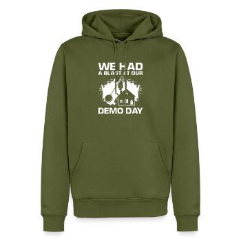 House demolition design and house renovation - Men’s Premium Organic Hoodie - khaki - Front - Nico (187cm)
