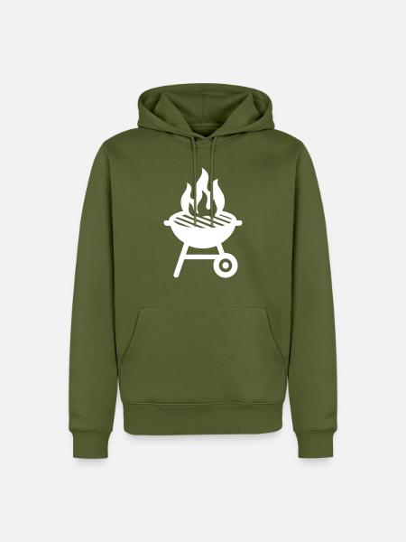 Grill Icon - Men’s Premium Organic Hoodie - khaki