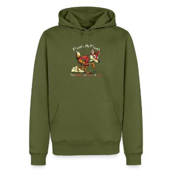 McPush raté Maître du raté - Sweat à capuche Premium bio Homme - kaki - Devant - Nico (187cm)