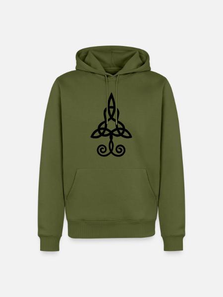 Baum und Natur (Schwarz) - Männer Premium Bio Hoodie - Khaki