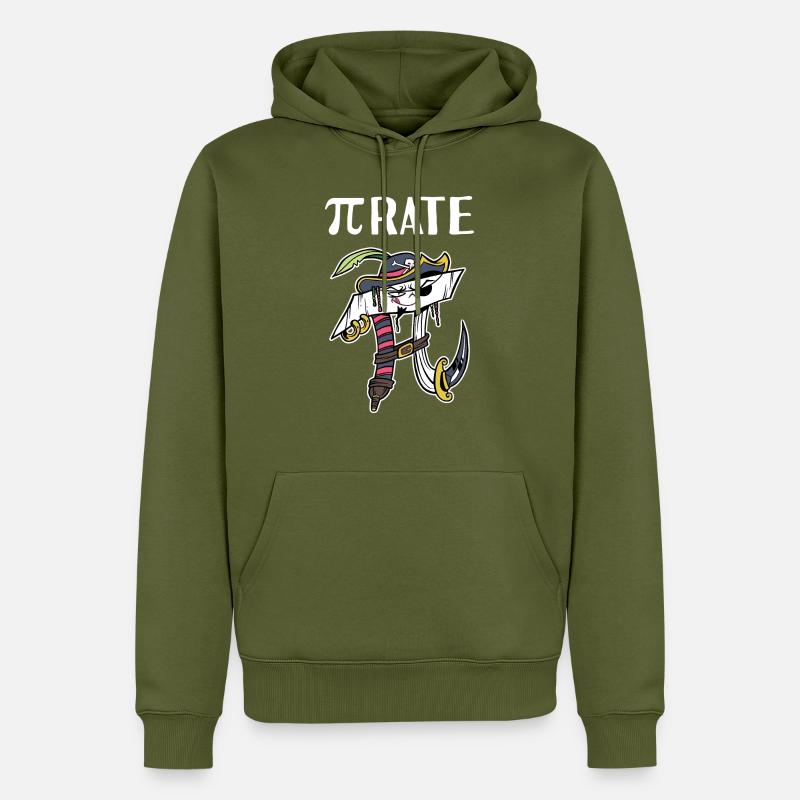 Math Pirate Pi - Männer Premium Bio Hoodie - Khaki
