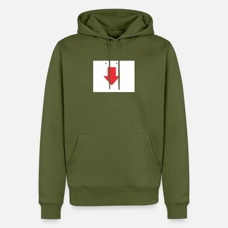 Pfeil Gesicht - Männer Premium Bio Hoodie - Khaki