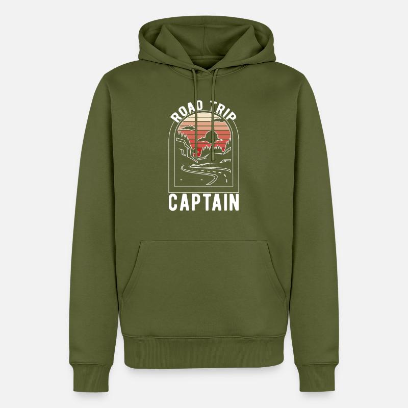 Road Trip - Sweat à capuche Premium bio Homme - kaki