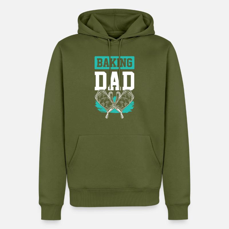Baker Papa - Sweat à capuche Premium bio Homme - kaki