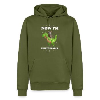 Opossum Design für Waschbär Fans und Beutelratze - Männer Premium Bio Hoodie - Khaki - Vorne - Nico (187cm)