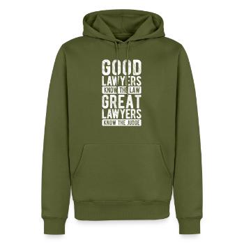 Richter Jurist Anwalt - Männer Premium Bio Hoodie - Khaki - Vorne - Nico (187cm)