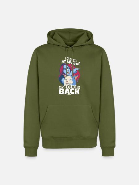 Katzenmama - Männer Premium Bio Hoodie - Khaki