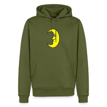 Mond - moon - Männer Premium Bio Hoodie - Khaki - Vorne - Nico (187cm)
