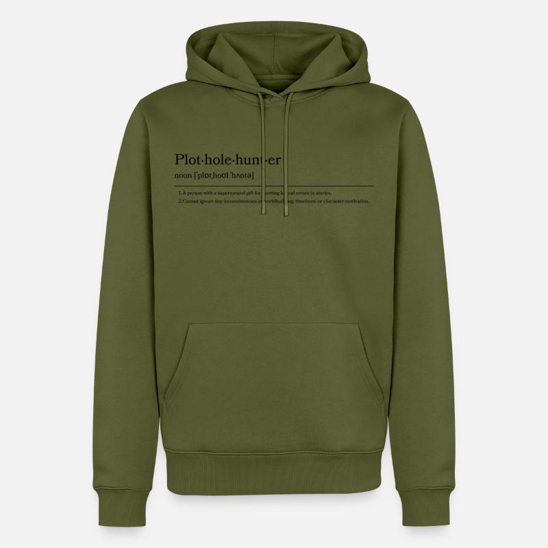 Plothole Hunter - Männer Premium Bio Hoodie - Khaki