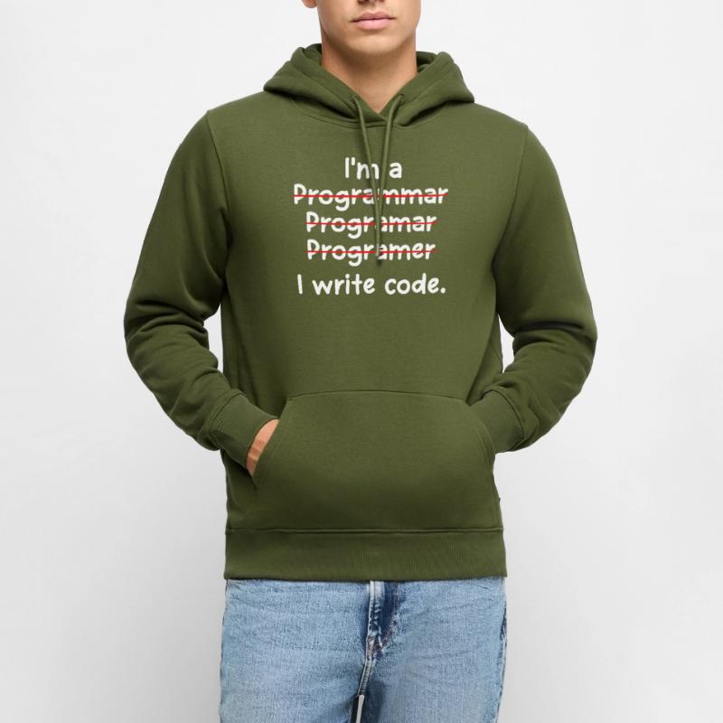 I'm A Programmer I Write Code Computer Scientist A Männer Premium Bio Hoodie