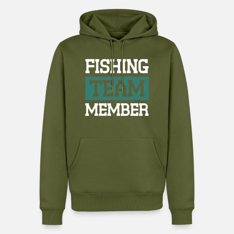 Équipe de pêche - Sweat à capuche Premium bio Homme - kaki