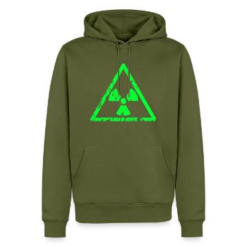 radioactive toxic green - Männer Premium Bio Hoodie - Khaki - Vorne - Nico (187cm)