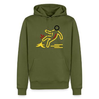 Arm Slip Ger - Männer Premium Bio Hoodie - Khaki - Vorne - Nico (187cm)
