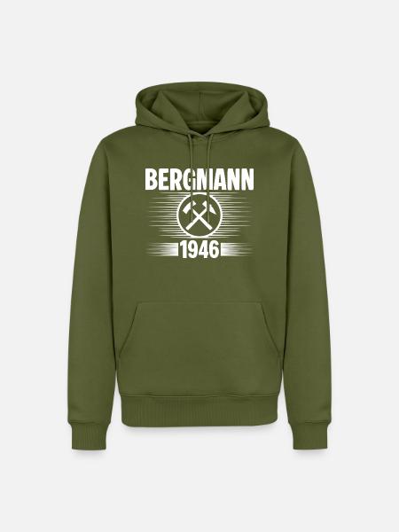Erzgebirge Bergmann - Männer Premium Bio Hoodie - Khaki