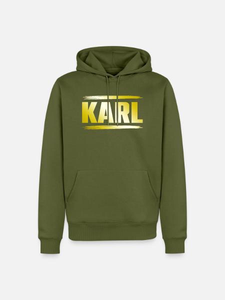 Karl - Männer Premium Bio Hoodie - Khaki
