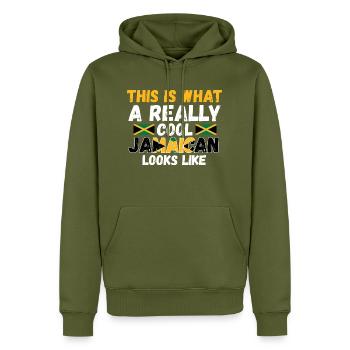Jamaika Jamaikanische Flagge Jamaikanisches Gesche - Männer Premium Bio Hoodie - Khaki - Vorne - Nico (187cm)