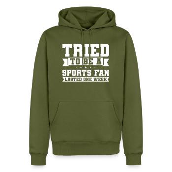 Sportspiel Sportmannschaft Geschenk - Männer Premium Bio Hoodie - Khaki - Vorne - Nico (187cm)