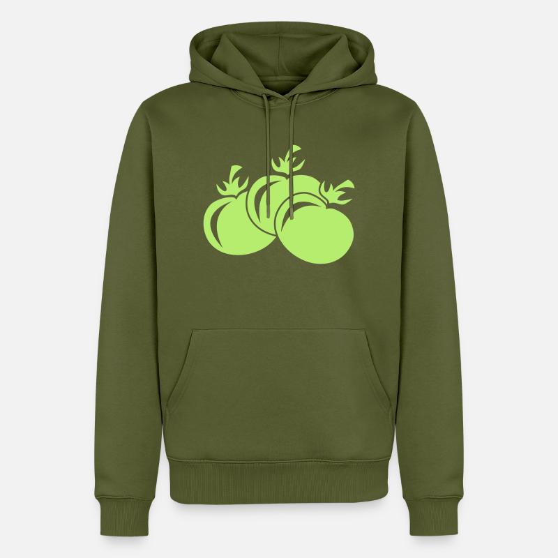 tomates - Sweat à capuche Premium bio Homme - kaki