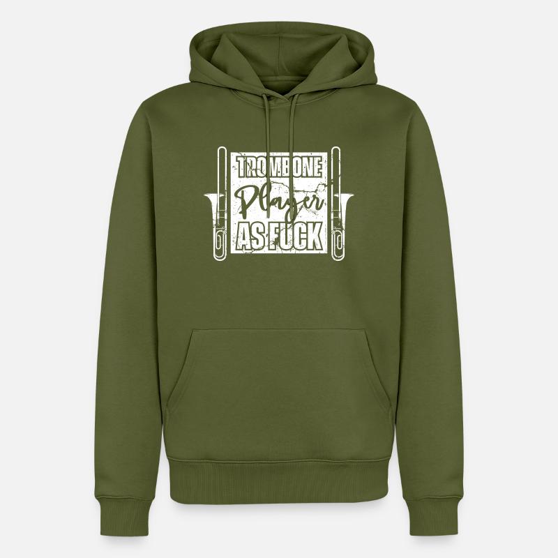 Trombone - Sweat à capuche Premium bio Homme - kaki