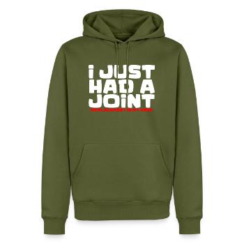 I just had a joint replacement in my knee 4 - Men’s Premium Organic Hoodie - khaki - Front - Nico (187cm)