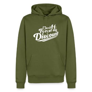 Vergiss nicht meinen Rabatt lustig sarkastisch Senior - Männer Premium Bio Hoodie - Khaki - Vorne - Nico (187cm)