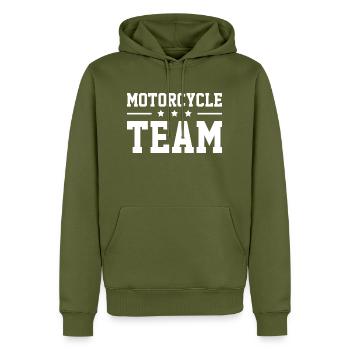 Motorcycle Team - Männer Premium Bio Hoodie - Khaki - Vorne - Nico (187cm)