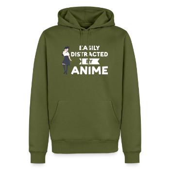 Anime merch Anime Anime Merchandise Geschenk - Männer Premium Bio Hoodie - Khaki - Vorne - Nico (187cm)