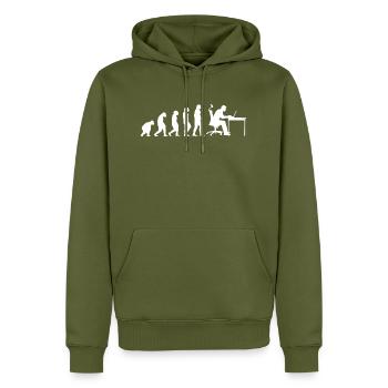 Evolution Of Man Coding Software Developer Program - Männer Premium Bio Hoodie - Khaki - Vorne - Nico (187cm)