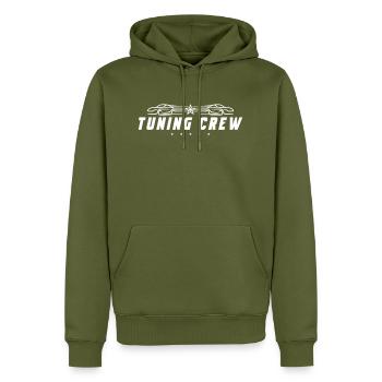 Tuning Crew Auto - Männer Premium Bio Hoodie - Khaki - Vorne - Nico (187cm)