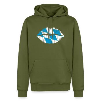 Kuss Bayern - Männer Premium Bio Hoodie - Khaki - Vorne - Nico (187cm)