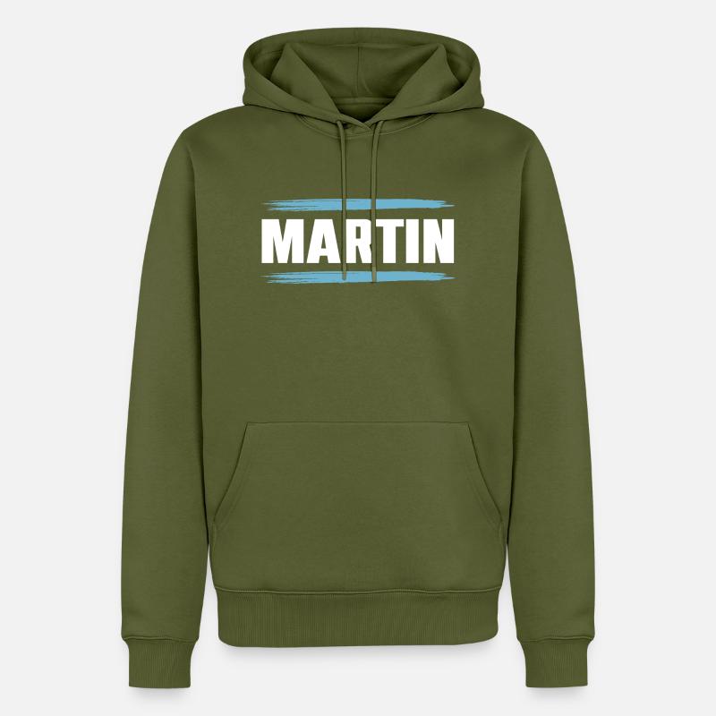 Martin - Sweat à capuche Premium bio Homme - kaki