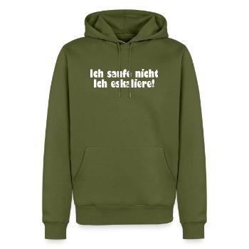 Bier - Ich saufe nicht - Männer Premium Bio Hoodie - Khaki - Vorne - Nico (187cm)