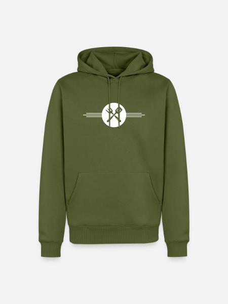 Grill Besteck Symbol - Männer Premium Bio Hoodie - Khaki