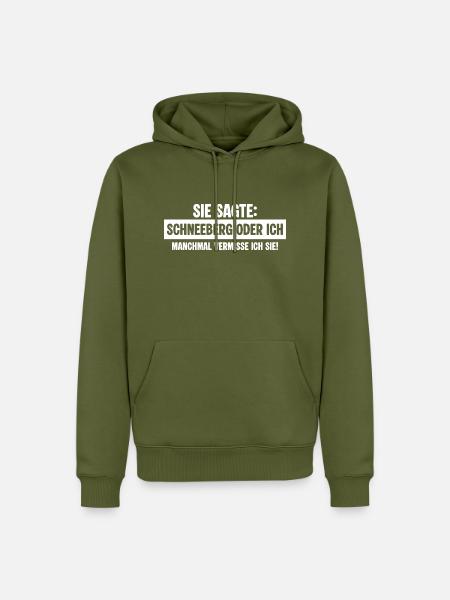 Schneeberg exfreundin - Männer Premium Bio Hoodie - Khaki