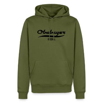 Oberbayern - Männer Premium Bio Hoodie - Khaki - Vorne - Nico (187cm)