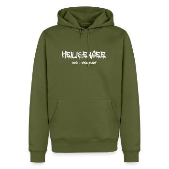Heiligensee - Reinickendorf - Berlin - Grafitti - Männer Premium Bio Hoodie - Khaki - Vorne - Nico (187cm)