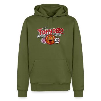 Tokyo Connection 82 (Nippon Tigers) 01 - Männer Premium Bio Hoodie - Khaki - Vorne - Nico (187cm)