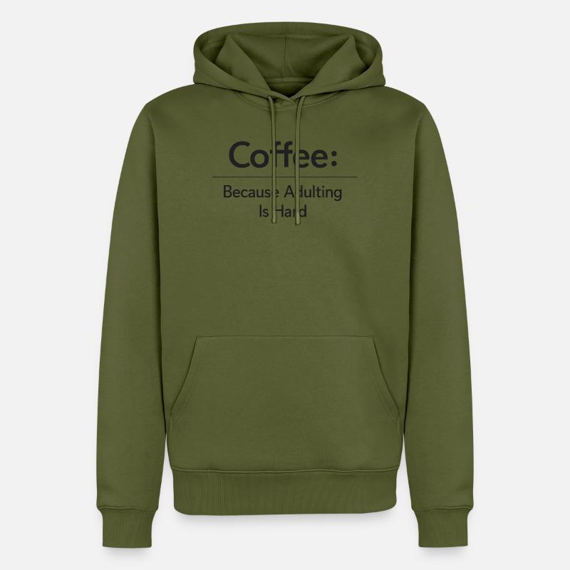 Coffee because murder is wrong - Männer Premium Bio Hoodie - Khaki