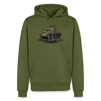 Sherman Panzer – Alles im grünen Bereich | RCCX - Männer Premium Bio Hoodie - Khaki - Vorne - Nico (187cm)
