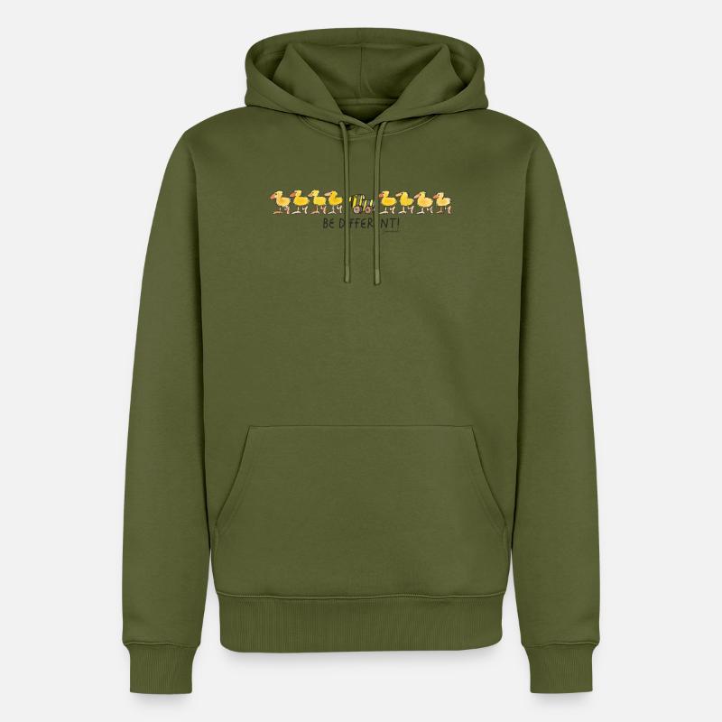 Janosch Tigerente Be Different - Männer Premium Bio Hoodie - Khaki