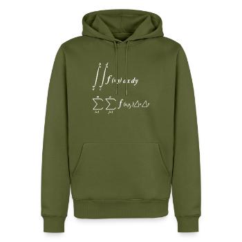 Math Gift Nerd Teacher Math Teacher Math - Sweat à capuche Premium bio Homme - kaki - Devant - Nico (187cm)