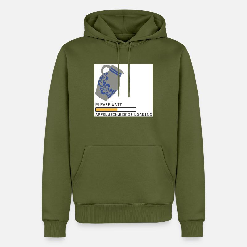 Bembel Loading please wait - Men’s Premium Organic Hoodie - khaki