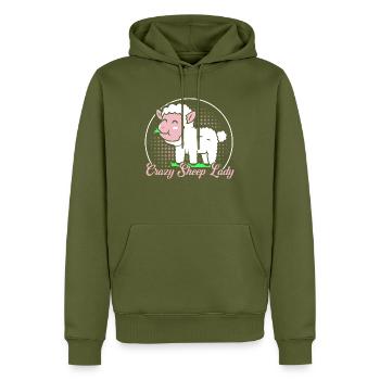 Élevage de moutons Élevage Élevage Mouton Cadeau - Sweat à capuche Premium bio Homme - kaki - Devant - Nico (187cm)