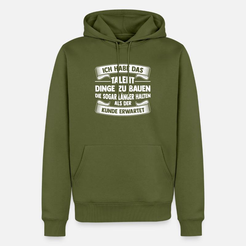Handwerker Beruf Handwerk Geschenk - Männer Premium Bio Hoodie - Khaki