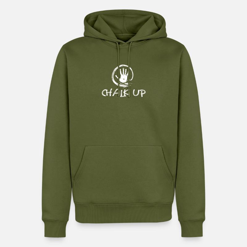 Bouldern Escalade - Sweat à capuche Premium bio Homme - kaki