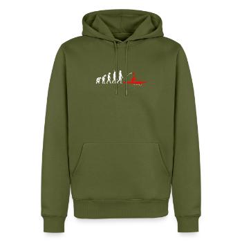 Développement de kayak évolution de kayak kayakiste kayakiste - Sweat à capuche Premium bio Homme - kaki - Devant - Nico (187cm)